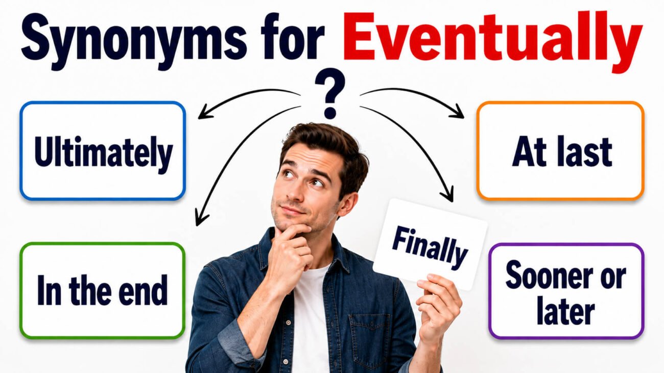 synonyms for eventually