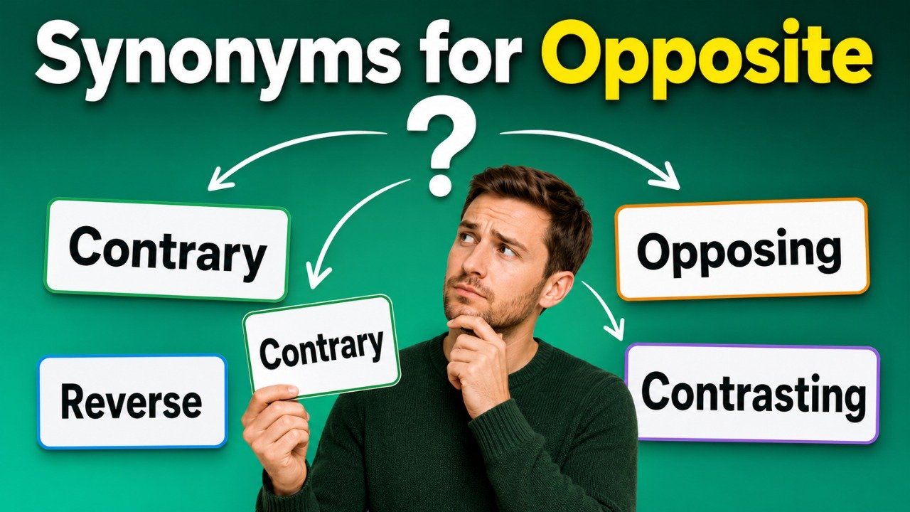 synonyms for opposite