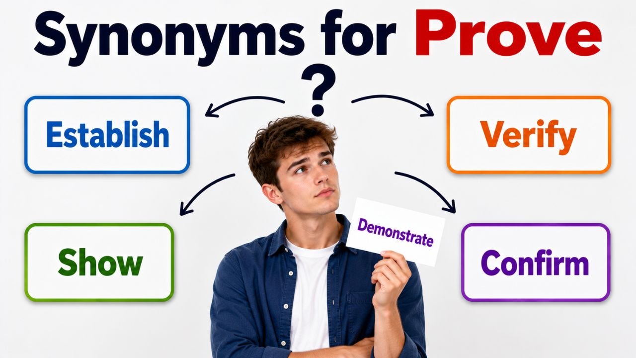 synonyms for prove