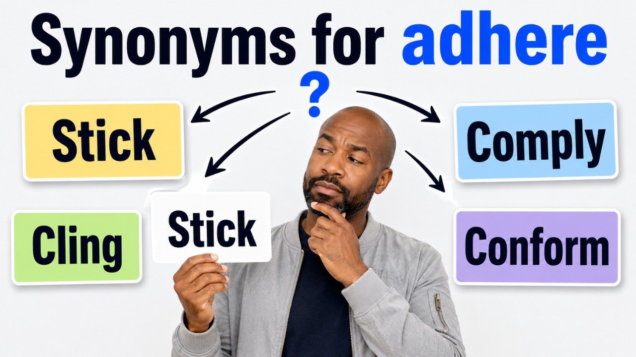 synonyms for adhere