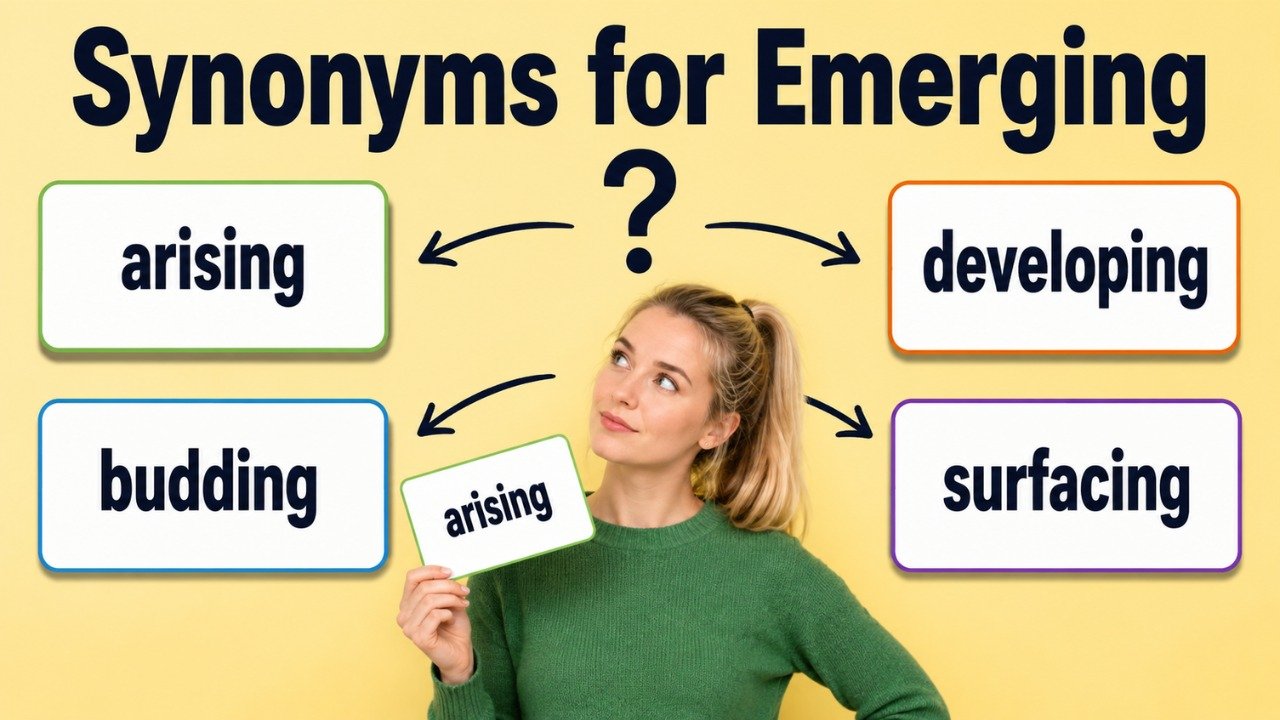 synonyms for emerging