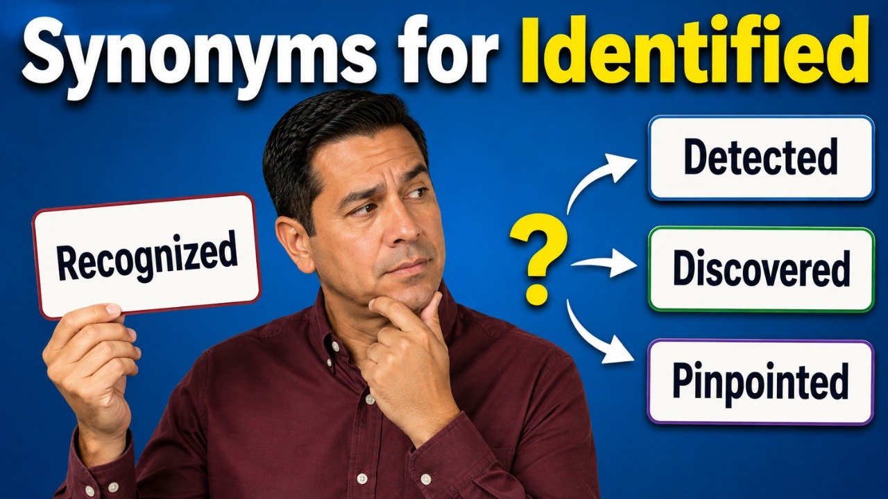 synonyms for identified