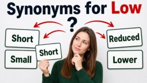 synonyms for low