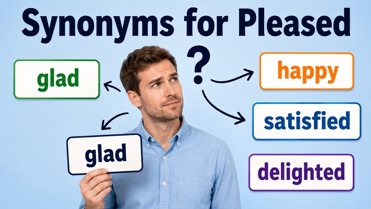 synonyms for pleased