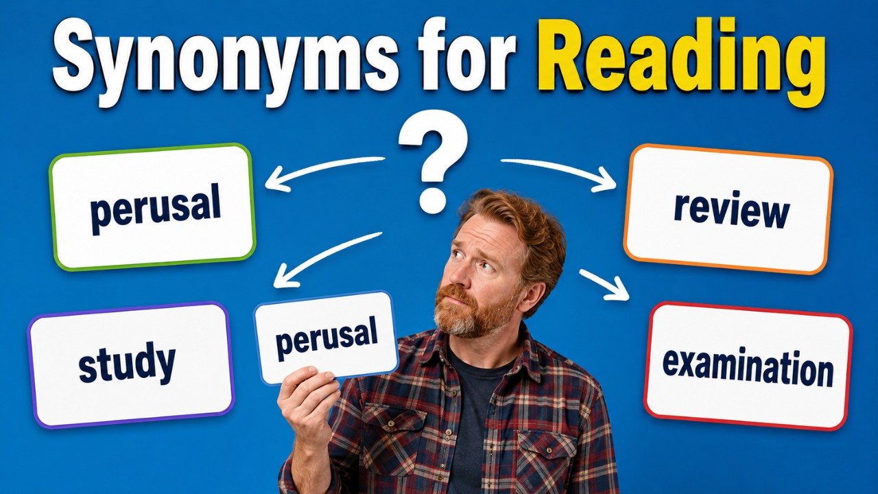 synonyms for reading