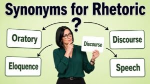 synonyms for rhetoric