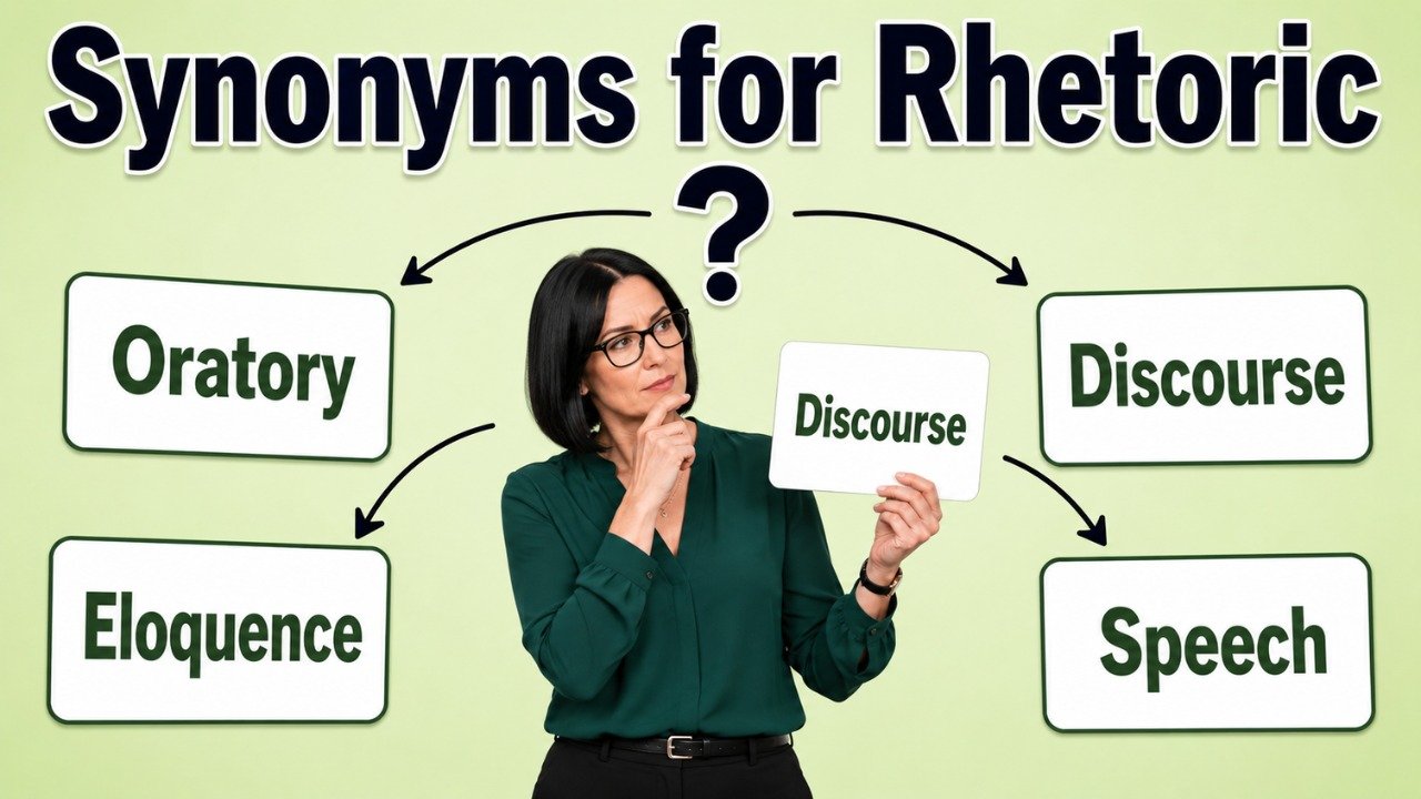 synonyms for rhetoric