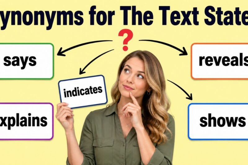 45+ Synonyms for The Text States: Usage, Context & Examples