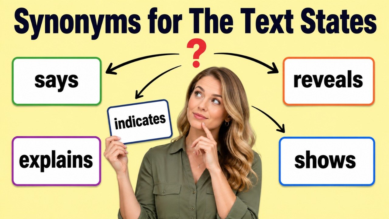 synonyms for the text states
